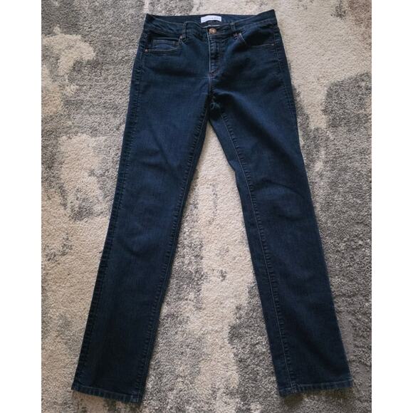 Loft Jeans Womens 26/2 Modern Straight Medium Wash Denim Blue Pants Stretch - Picture 1 of 13